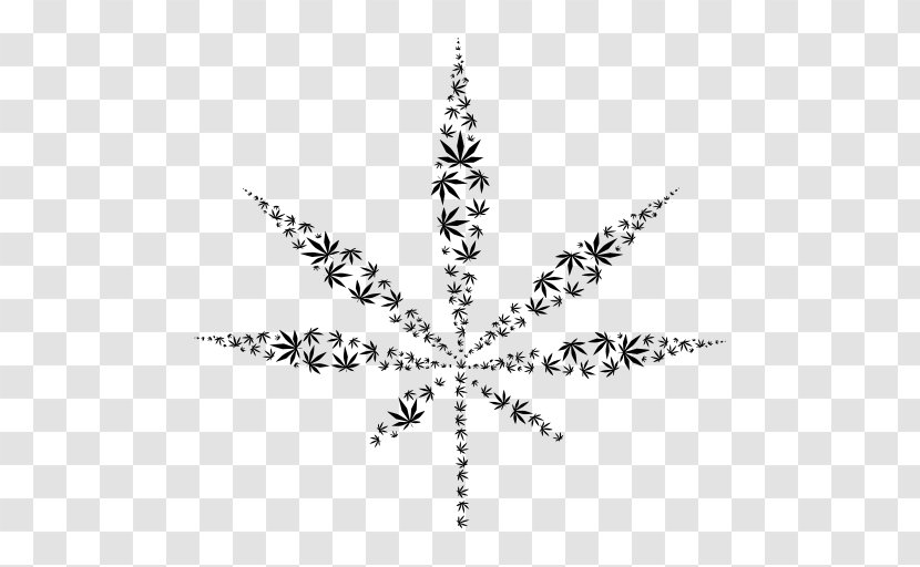 Cannabis Leaf Background - White Widow - Symmetry Ornament Transparent PNG
