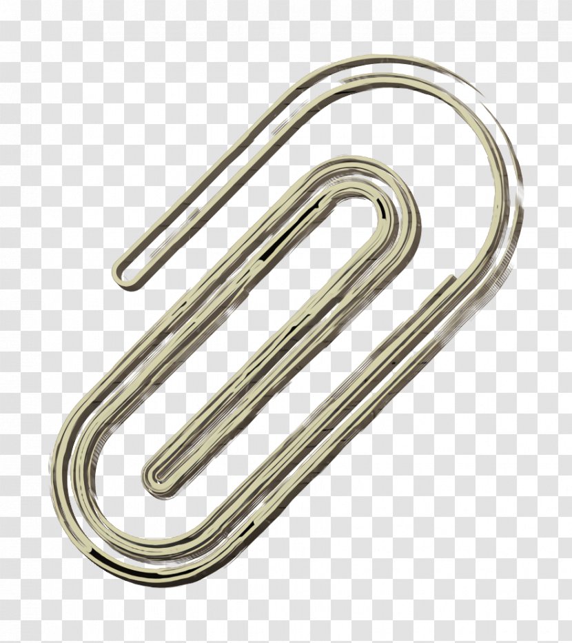 Attach Icon Clip Paperclip - Shape - Wind Instrument Metal Transparent PNG