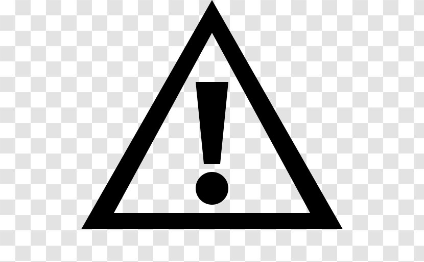 Warning Sign Hazard Symbol Sticker - Black And White Transparent PNG