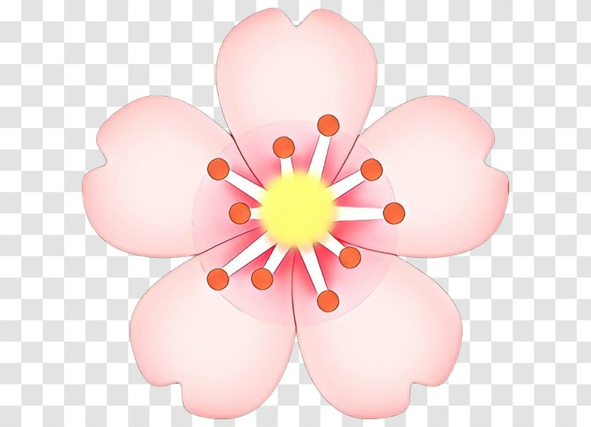 Pink Flower Cartoon - Thumb Signal - Plant Transparent PNG