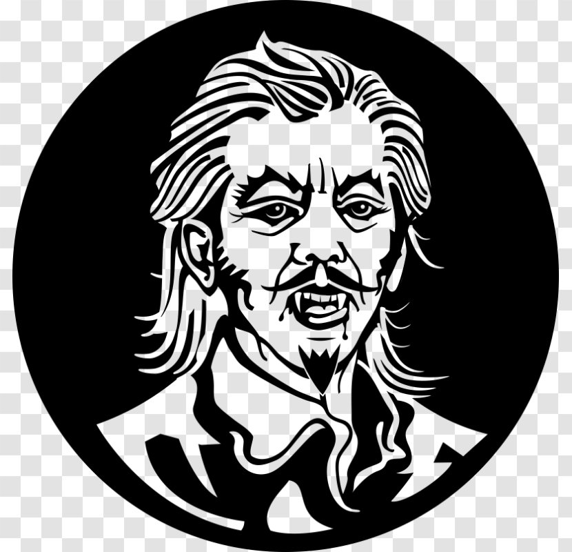 Dracula Black And White Clip Art - Monochrome - Drawing Transparent PNG