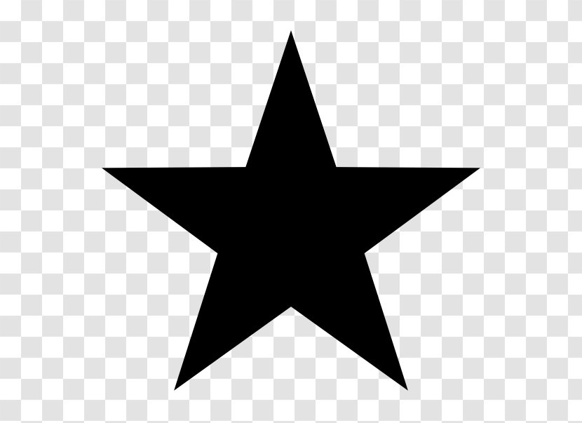 Clip Art - Black And White - Star Transparent PNG