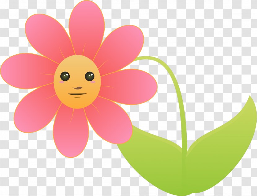 Flower Smiley Face Clip Art - Red - Drawing Transparent PNG