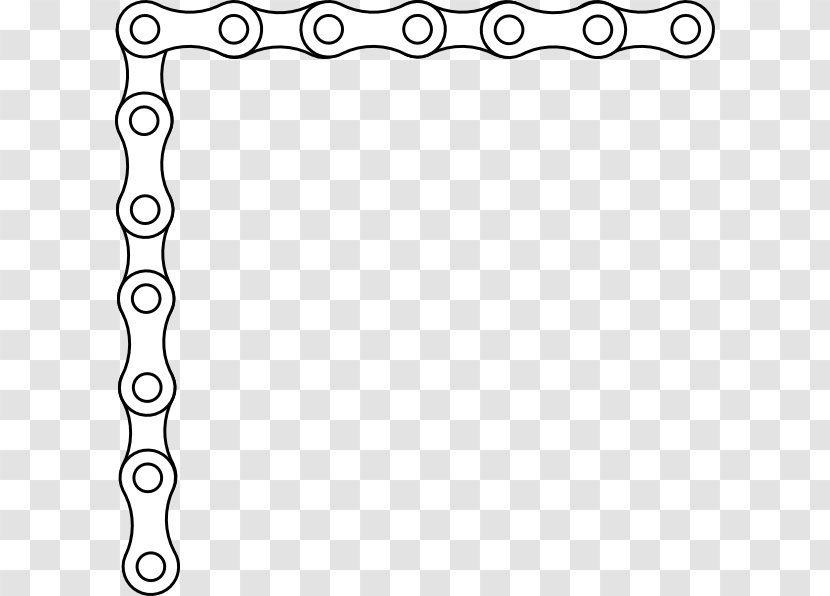 White Black Angle Pattern - Monochrome Photography - Bicycle Chain Cliparts Transparent PNG