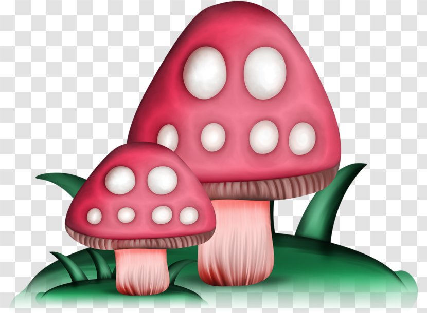 Clip Art - Cartoon - Two Mushrooms Transparent PNG
