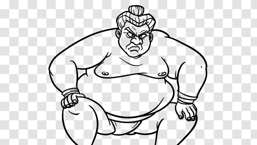 Sumo Professional Wrestler Drawing Wrestling Rikishi - Silhouette - Wrestlers Transparent PNG