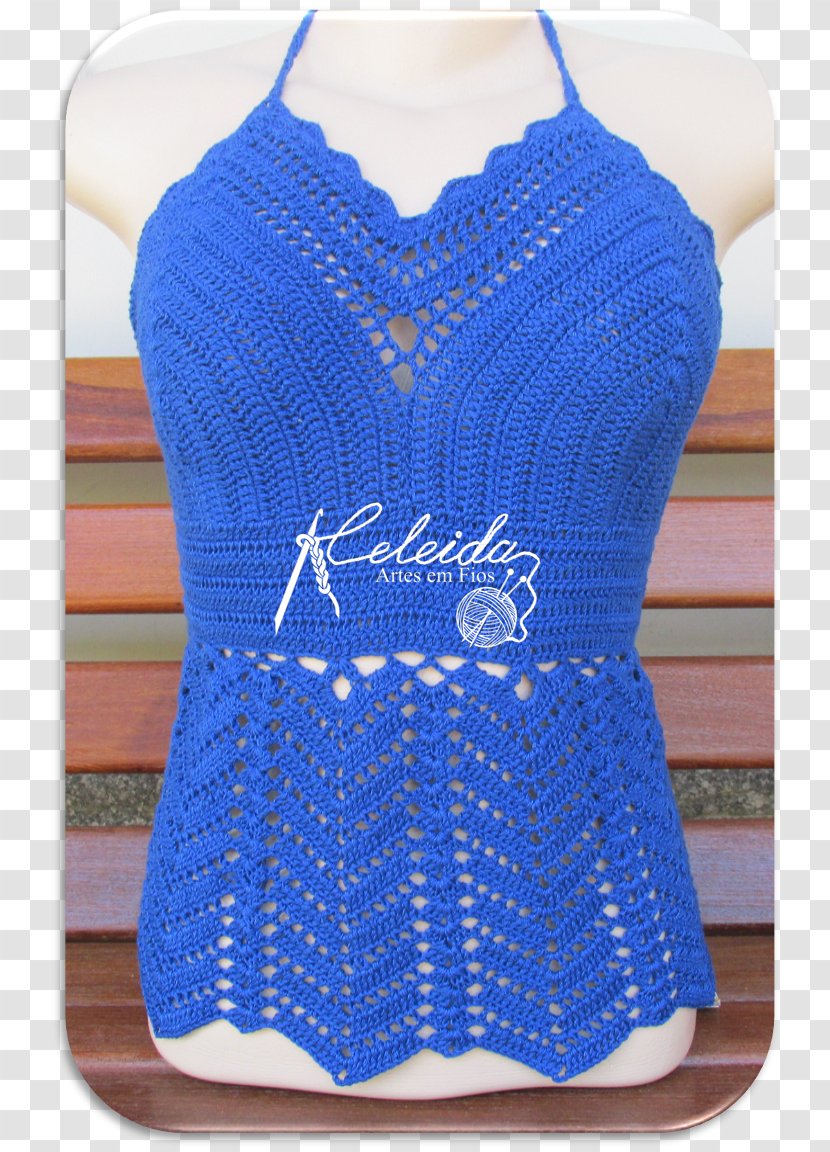 Crochet Knitting Yarn Blouse Pattern - Blue - Croche Transparent PNG
