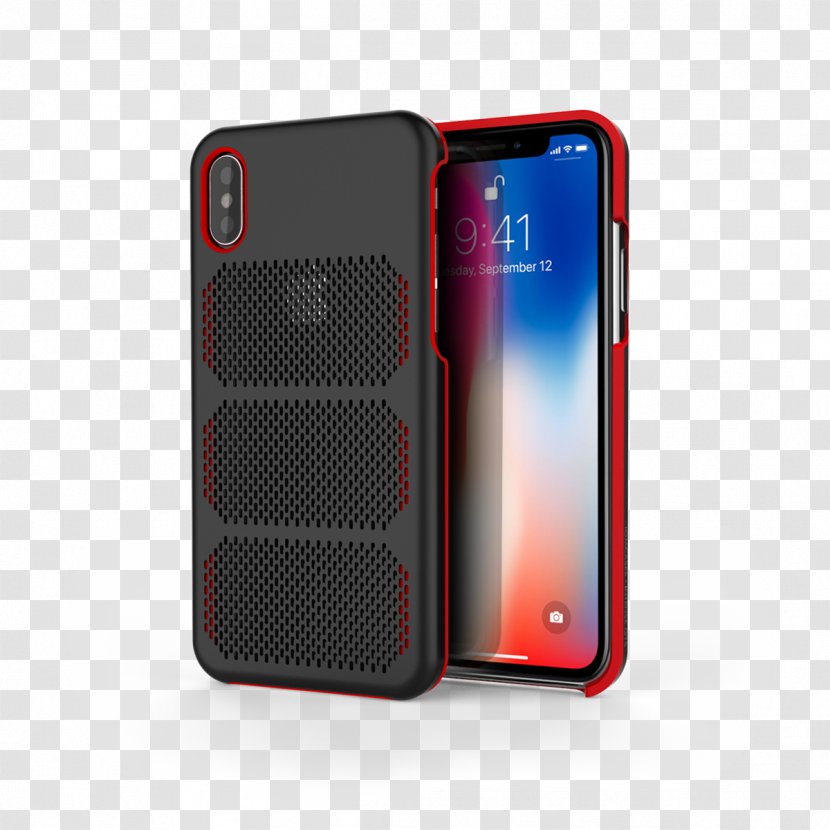 Feature Phone Smartphone IPhone X 8 Red - Electronic Device Transparent PNG