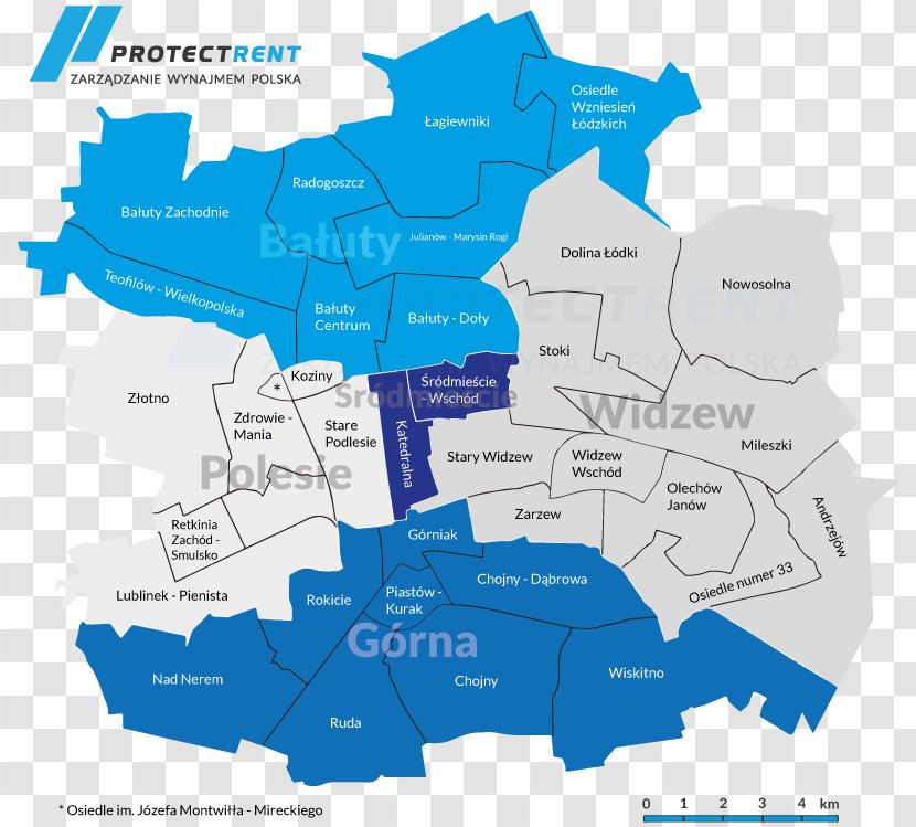 Łódź Podział Administracyjny Łodzi City District Administratīvi Teritoriālais Iedalījums Map - HALI Transparent PNG