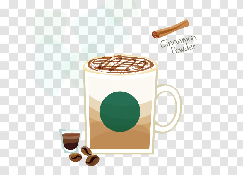 Cappuccino Coffee Cup Caffè Mocha Ristretto - Drinkware Transparent PNG