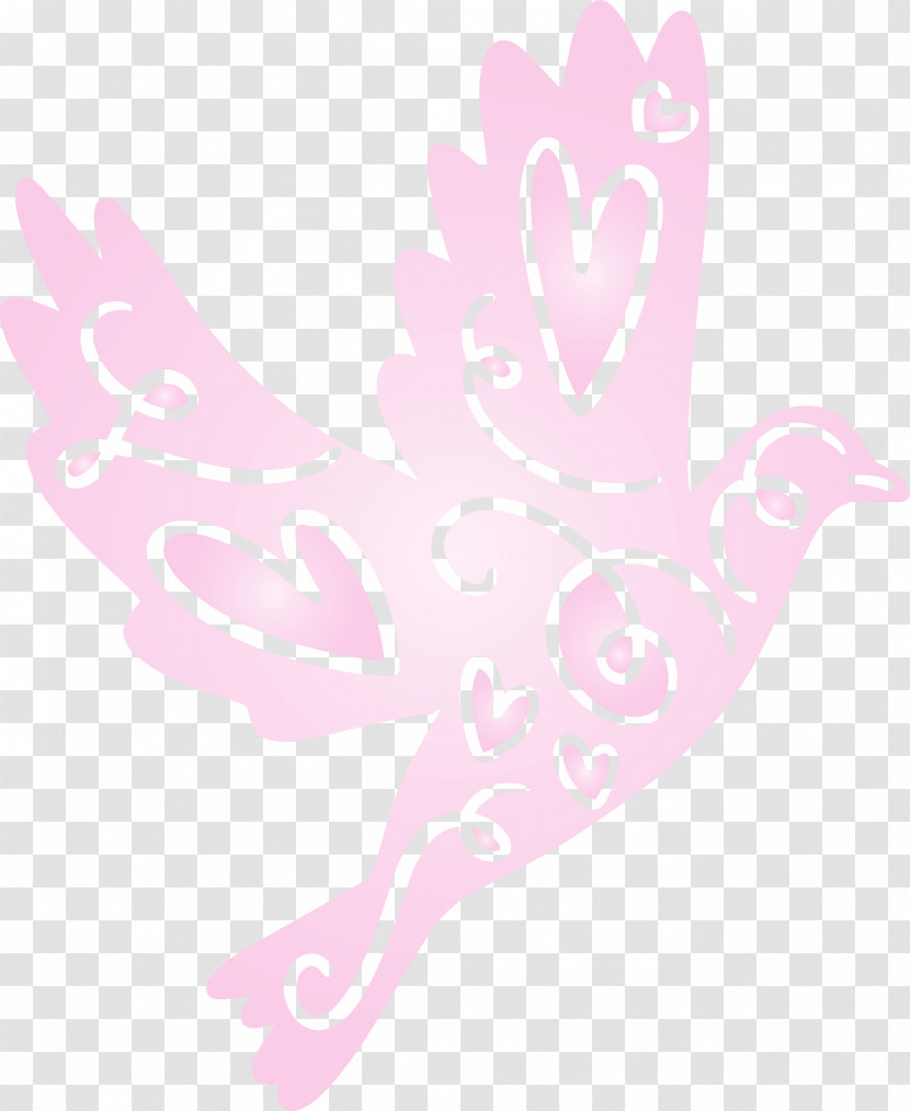 Pink Hand Wing Bird Finger Transparent PNG
