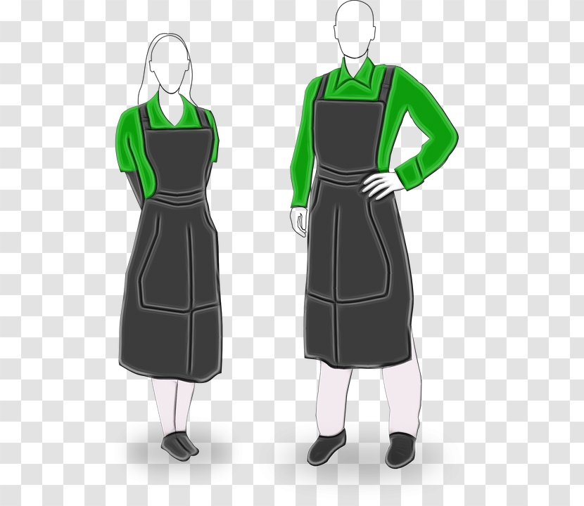 Waiter Apron Clothing Dress Restaurant - Style Costume Transparent PNG