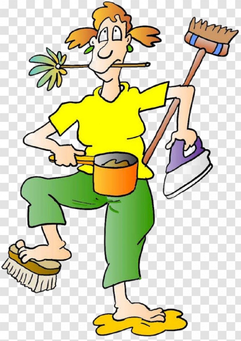 Cleaning Housekeeping Maid Service Clip Art Cleaner - Cartoon - Head Of The Household Transparent PNG