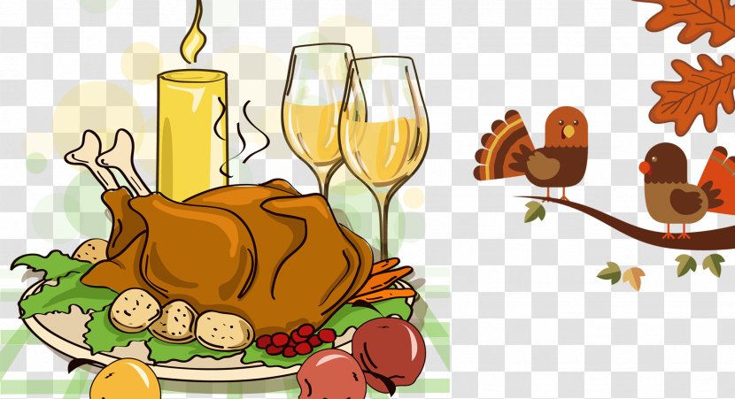 Turkey Meat Thanksgiving Dinner Cartoon - Christmas Transparent PNG