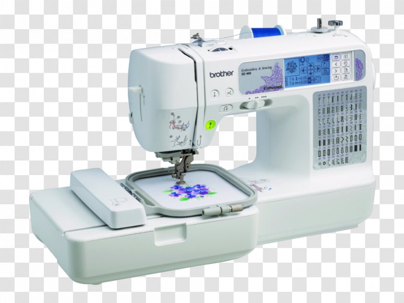 Machine Embroidery Sewing Machines Brother SE400 - Stitch - Tailoring Transparent PNG