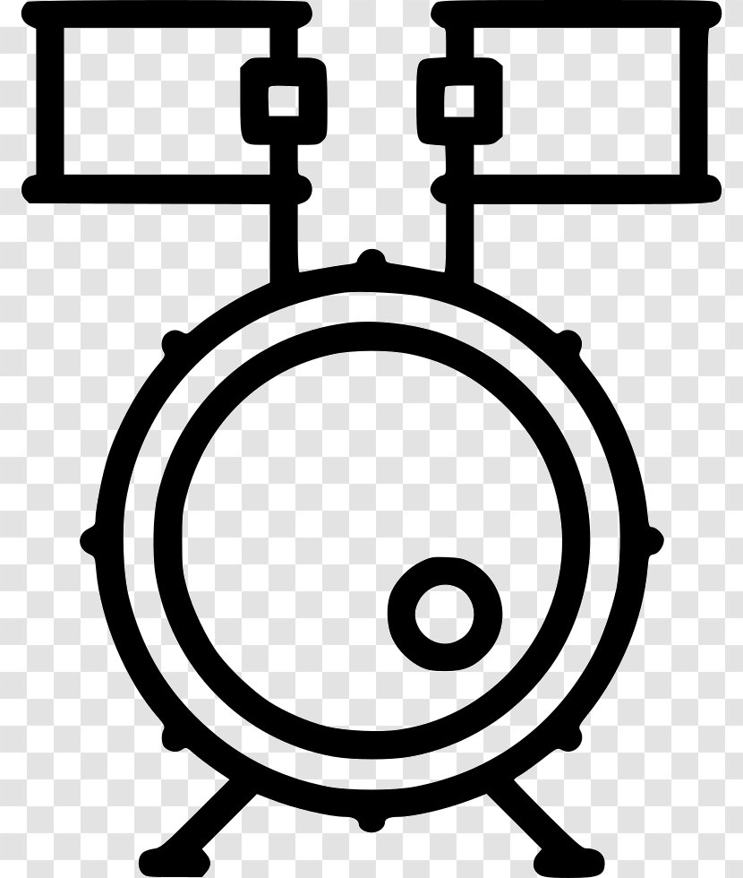 Drum Shape - Black And White Transparent PNG