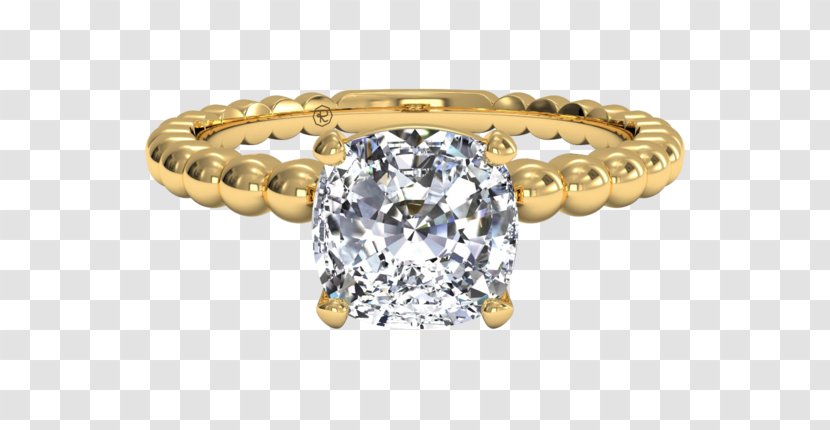 Diamond Engagement Ring Solitaire Ritani - Gold - Shine Transparent PNG