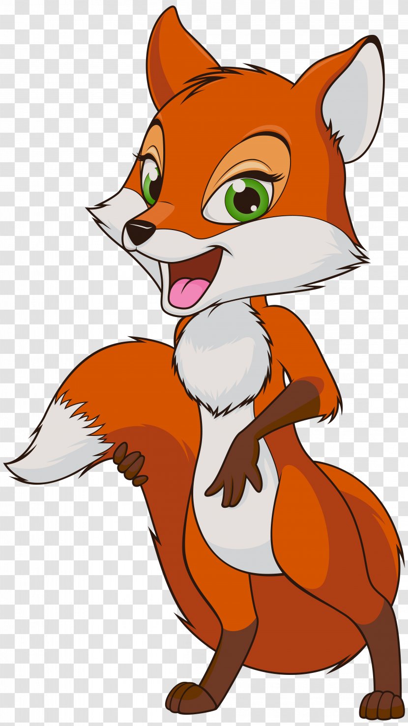 Red Fox Cartoon Clip Art - Beak Transparent PNG