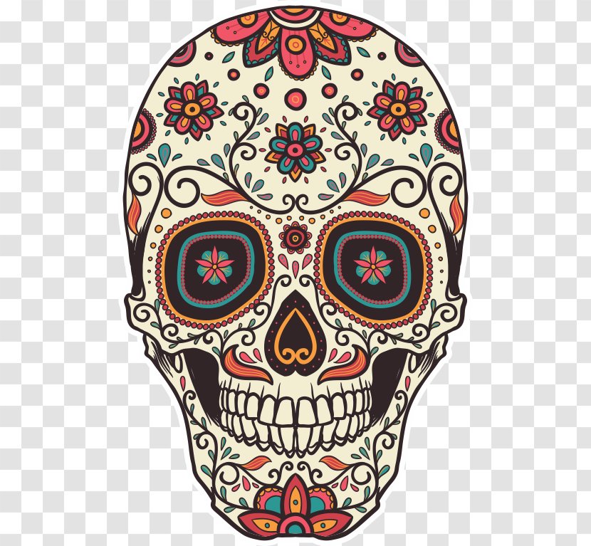 La Calavera Catrina Mexican Cuisine Day Of The Dead Skull Transparent PNG