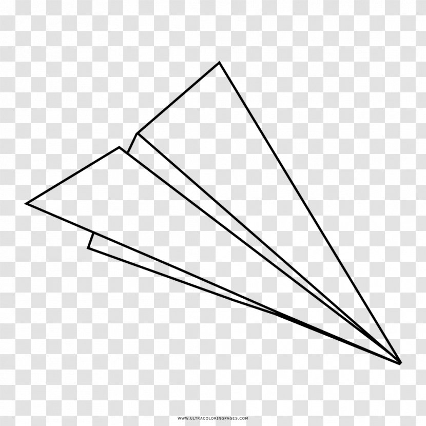 Airplane Paper Plane Drawing - Coloring Book - Painted Paperrplane Free Transparent PNG