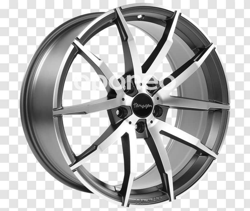 Alloy Wheel Car Autofelge Aluminium - Black And White Transparent PNG