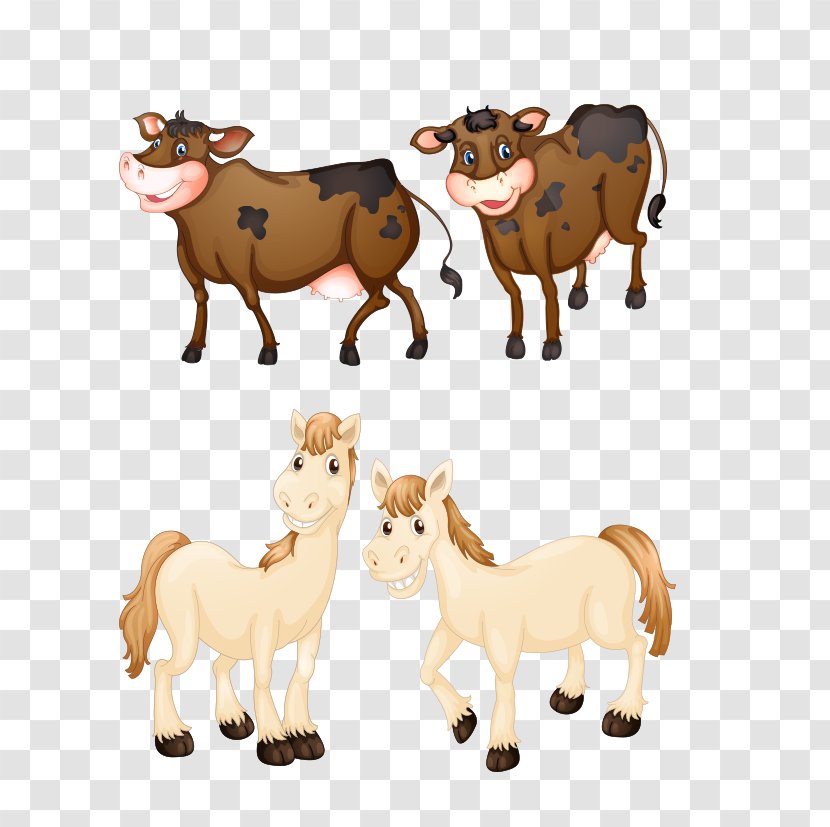 Texas Longhorn Hereford Cattle Royalty-free Illustration - Cartoon - Cow Transparent PNG