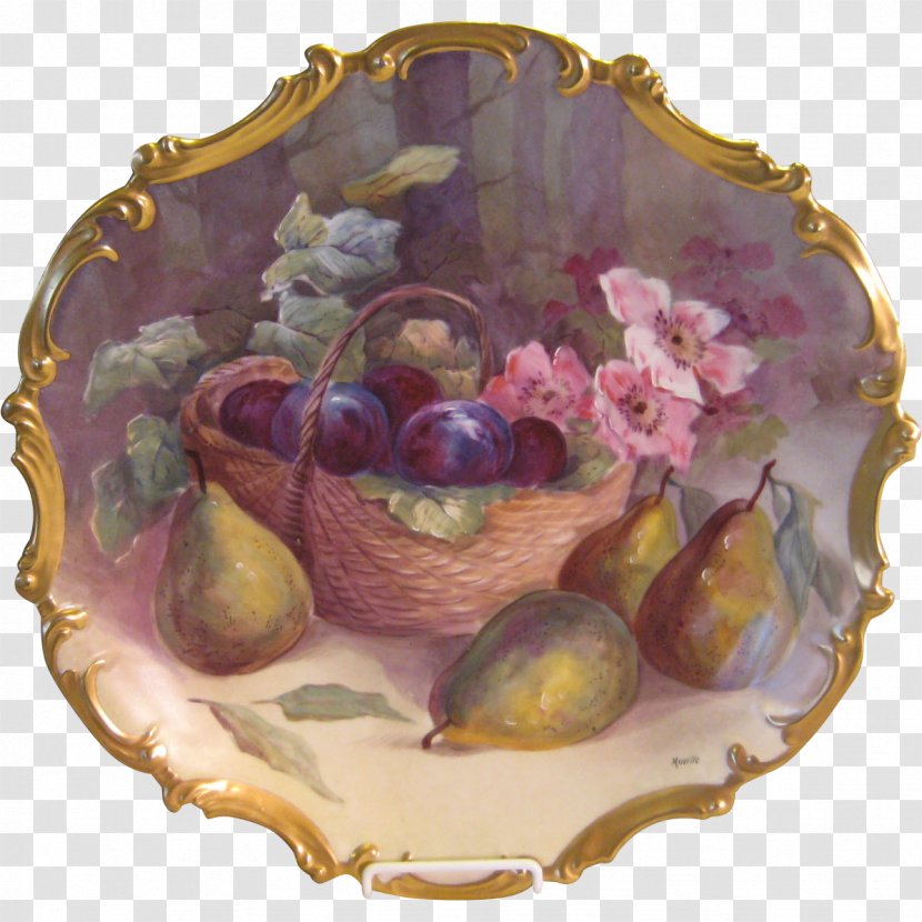 Tableware Still Life Photography Platter Painting - Lilac - Gold Paint Transparent PNG