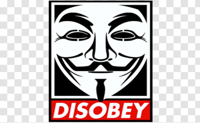 Anonymous Guy Fawkes Mask V For Vendetta Protest Art Transparent PNG