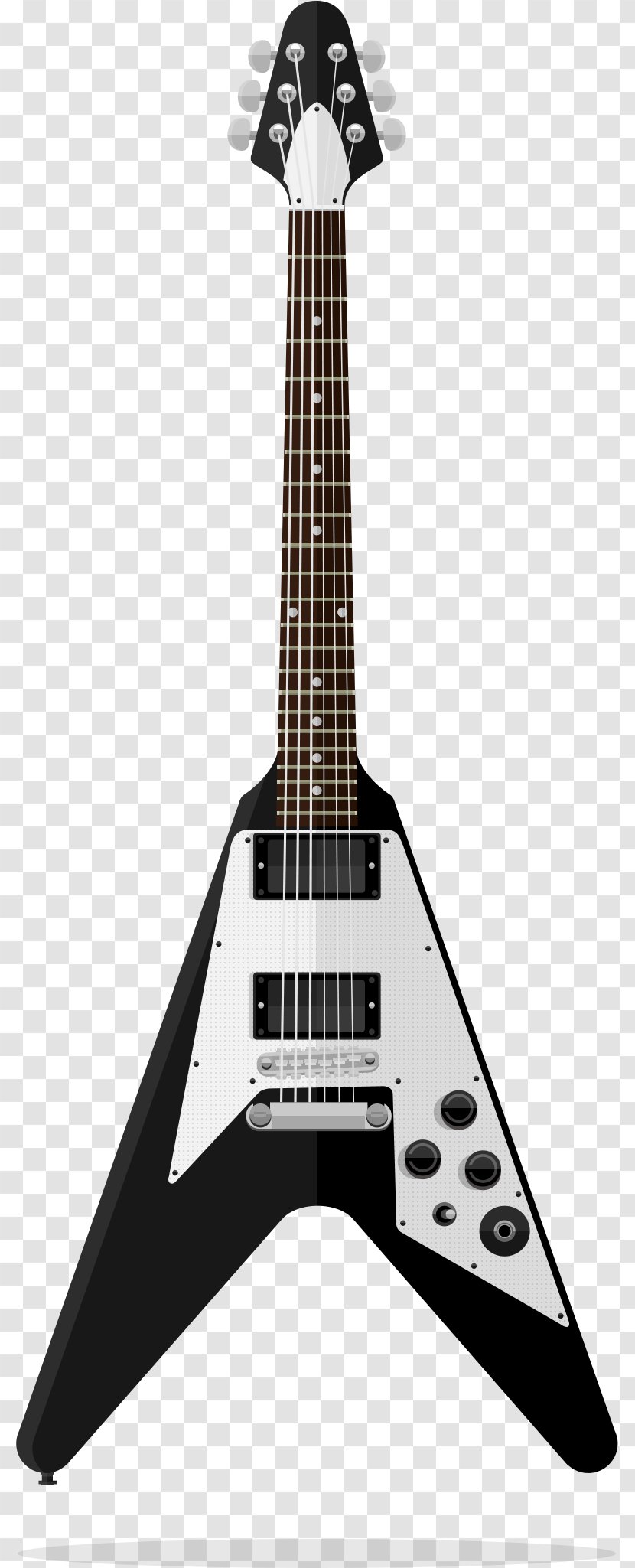 Gibson Flying V Les Paul Custom ES-335 Guitar - Jimi Hendrix Transparent PNG