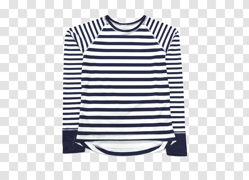 T-shirt Sleeve Clothing Online Shopping Crew Neck - White - Striped Material Transparent PNG