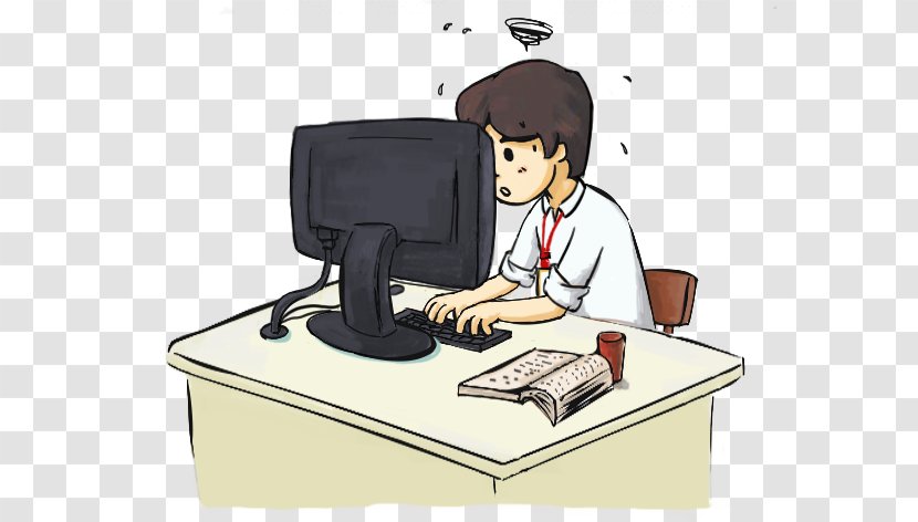 Computer Cartoon Download Illustration - Software - People Work Transparent PNG
