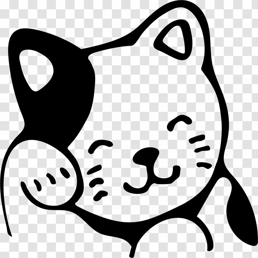 Cat Kitten Line Art Clip - Whiskers Transparent PNG