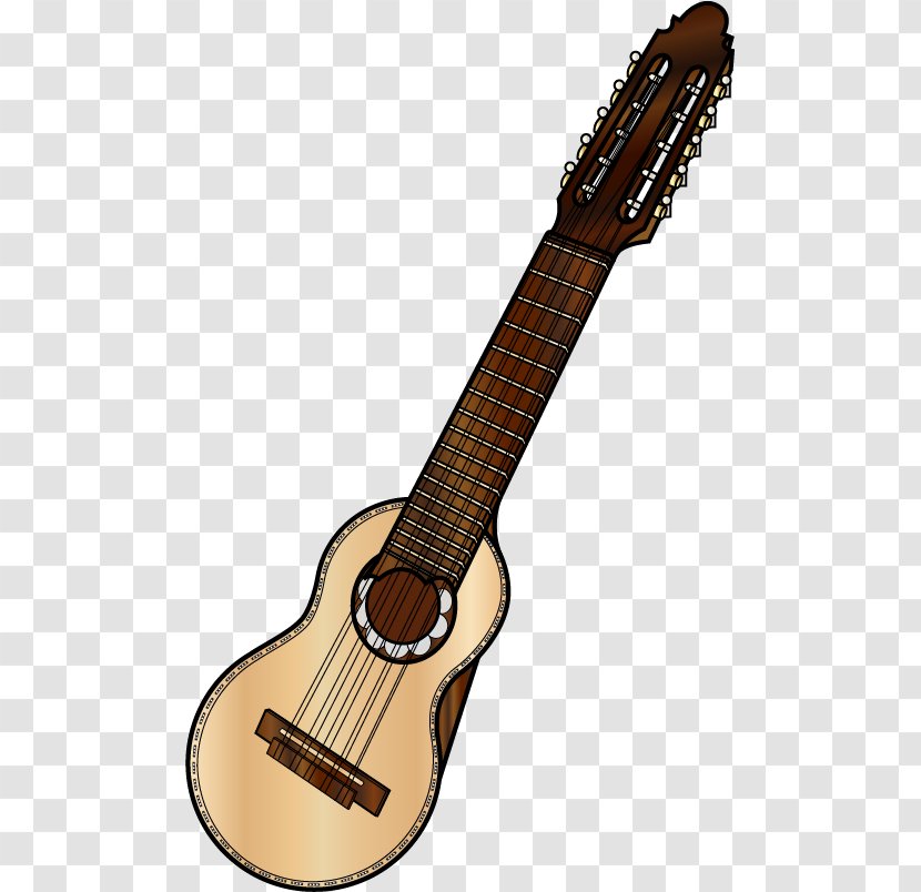 Tiple Ukulele Acoustic Guitar Musical Instruments Charango - Silhouette Transparent PNG