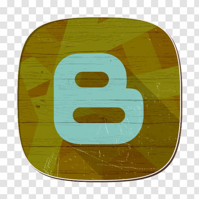 Blogger Icon Social Network - Yellow - Metal Rectangle Transparent PNG