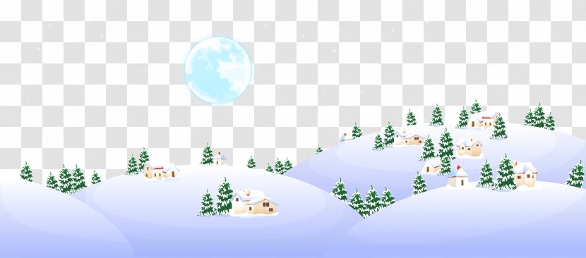 Icon - Tree - Cartoon Snow Background Transparent PNG