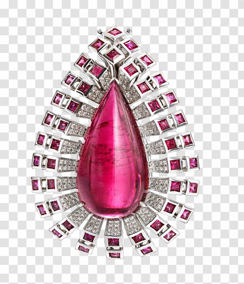 Ruby Pendant Necklace - Designer - Teardrop-shaped ​​pendant Transparent PNG