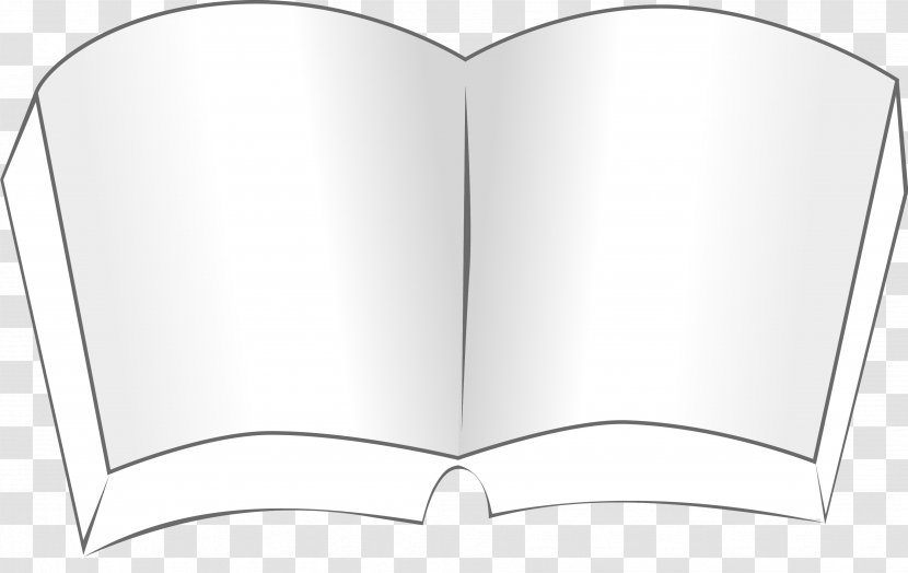 Line Angle - Black And White - Open Book Transparent PNG