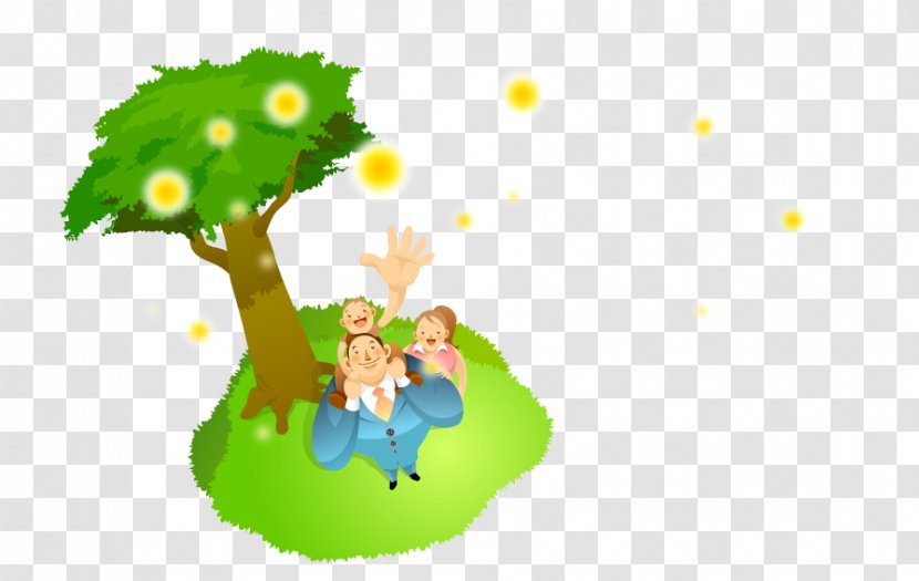 Family Illustration - Stock Footage - Of Large Trees Transparent PNG