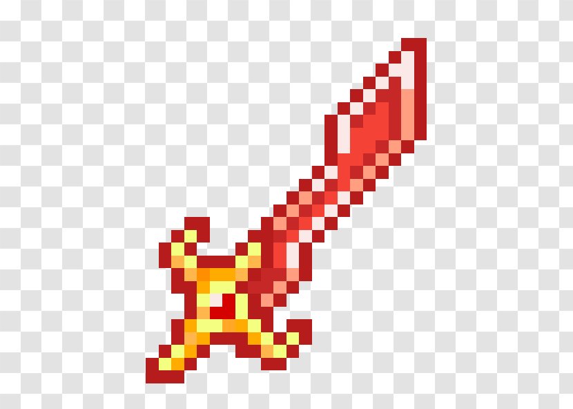 Pixel Art Sword Transparent PNG