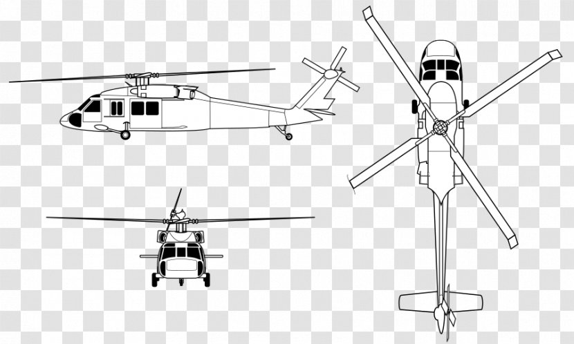Sikorsky UH-60 Black Hawk HH-60 Pave SH-60 Seahawk S-70 Helicopter Transparent PNG