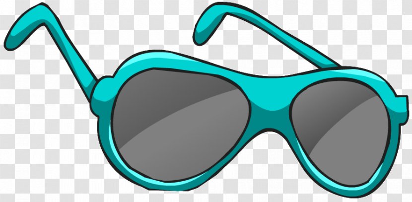 Goggles Sunglasses Penguin Blue - Eyewear Transparent PNG