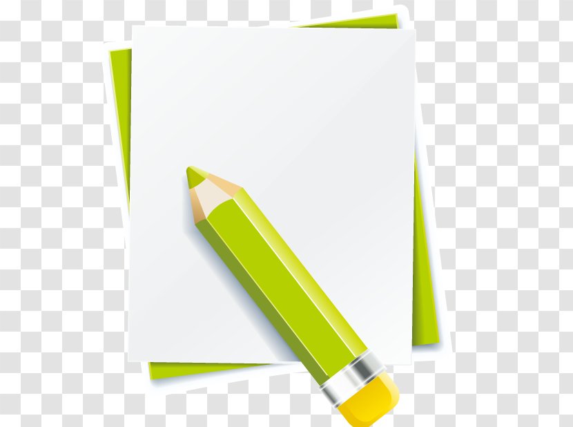 Paper Pen Euclidean Vector - Yellow - Books And Transparent PNG
