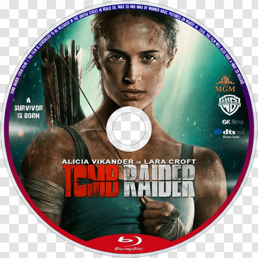 Tomb Raider Lara Croft Alicia Vikander Lord Richard Film - Compact Disc Transparent PNG