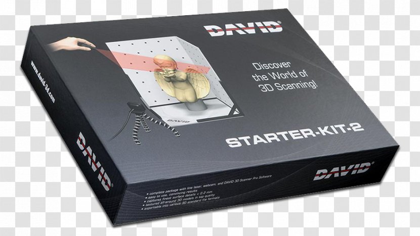 3D Scanner David LASERSCANNER Scanning Starter Kit With DAVID3 Pro Software - 3d Computer Graphics - STARTER-KIT-2 Image Laser ScanningOthers Transparent PNG