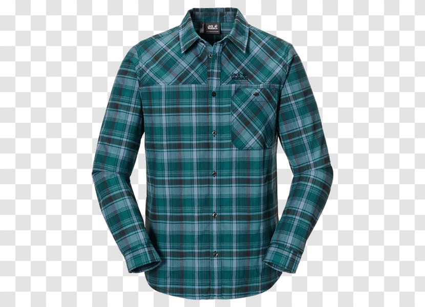 Sleeve Maitland Shirt Turquoise Tartan Transparent PNG