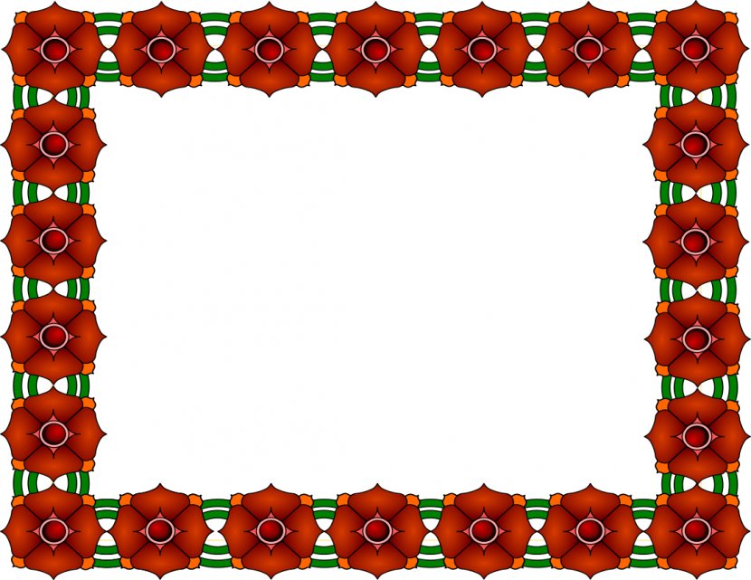 Clip Art - Royaltyfree - Flower Page Border Transparent PNG