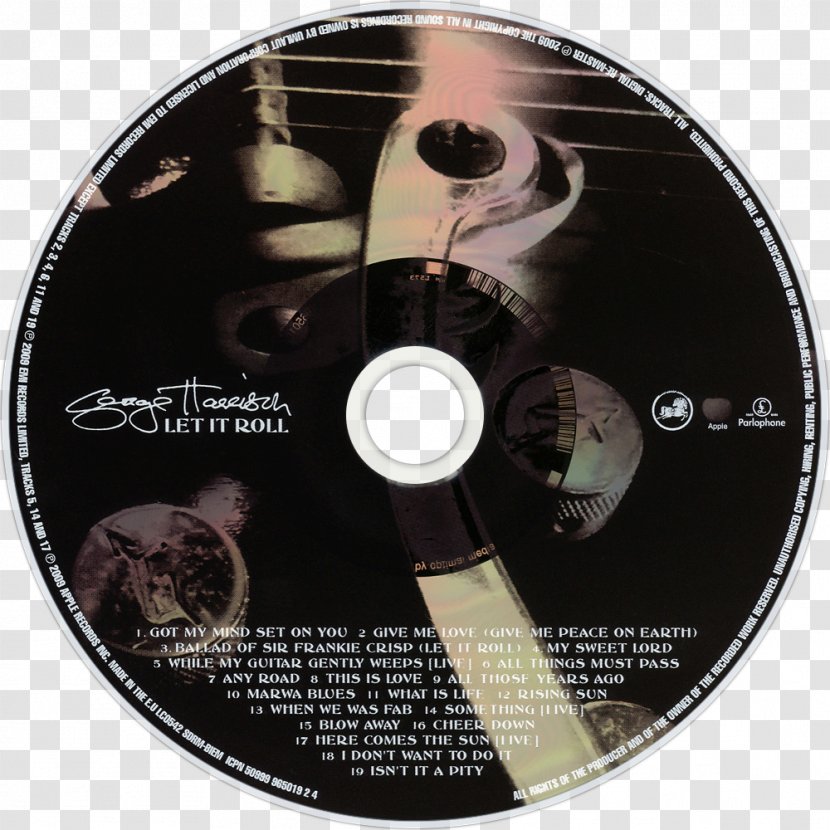 Compact Disc Let It Roll: Songs By George Harrison Extra Texture (Read All About It) Things Must Pass Electronic Sound - Cartoon - Muisc Transparent PNG
