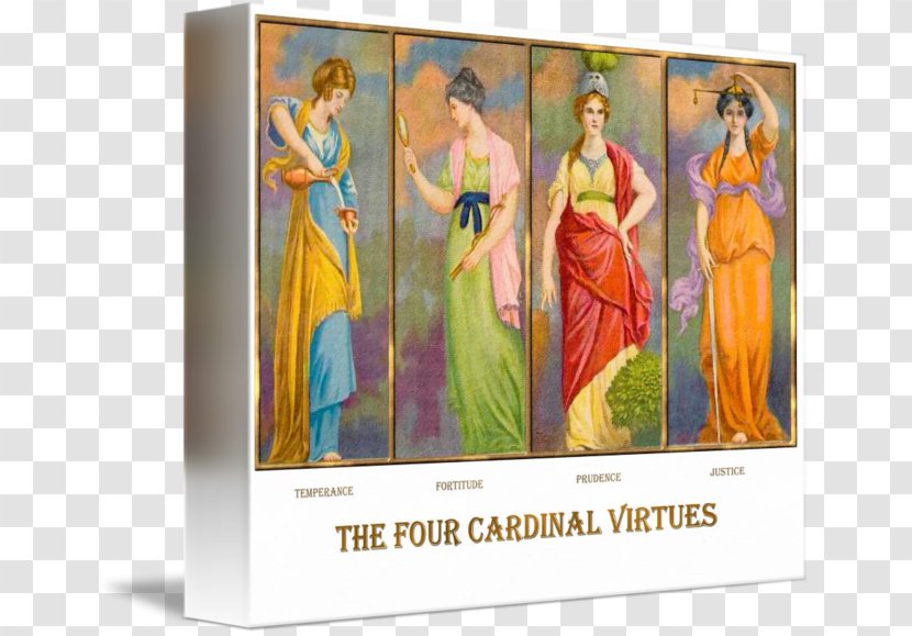 Cardinal And Theological Virtues Seven Justice - Picture Frame Transparent PNG