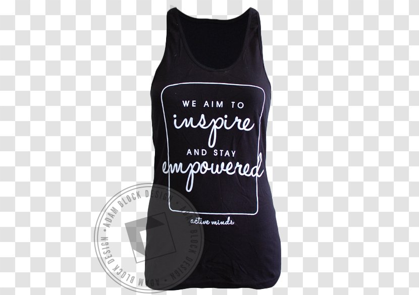 T-shirt Gilets Sleeveless Shirt Font - Active Tank Transparent PNG