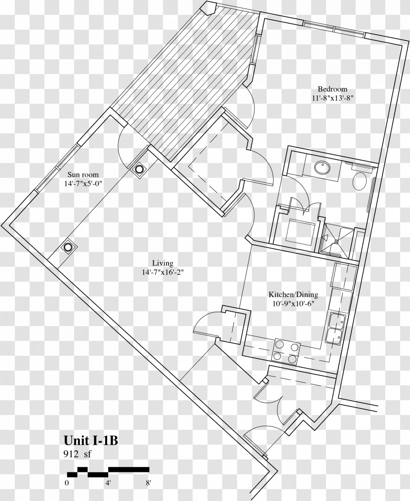 Floor Plan Technical Drawing - Handdrawn House Transparent PNG